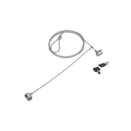 Cable seguridad para portatiles 1.5m conceptronic doble cabezal + llave