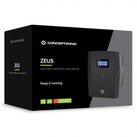 Sai conceptronic zeus08em 1500va 900w schuko ups mart lan sw