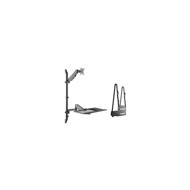 Soporte pared equip vesa hasta 32 pulgadas 100x100 max 8kg + soporte teclado max 1kg