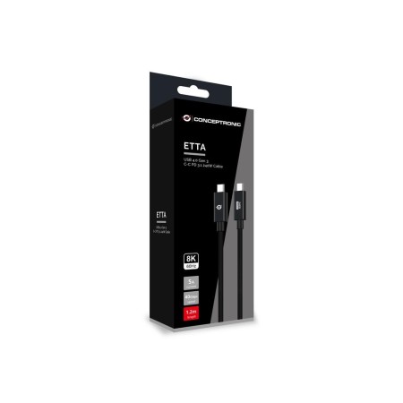 Cable usb - c conceptronic macho - macho 1.2m pd 3.1 240w 48v 5a 480mbps e - mark