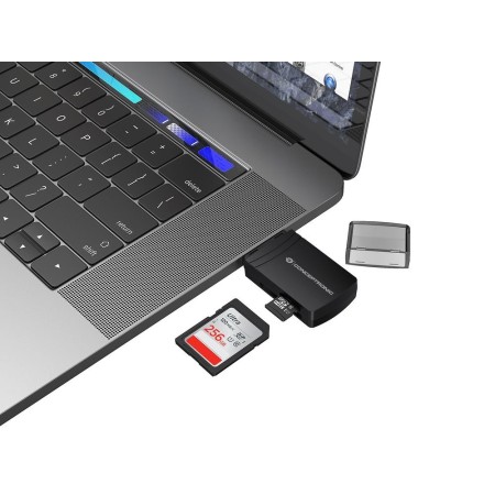 Lector de tarjetas usb 3.0 conceptronic bian06b sd - sdhc - sdxc - microsd - tflash