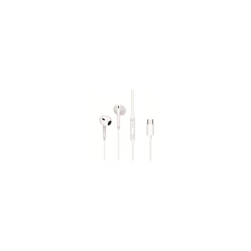 Auricular intrauditivo usb - c conceptronic brendan02w microfono 1.2m blanco