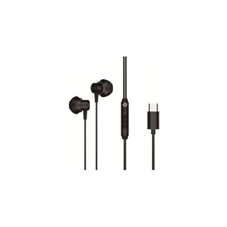 Auricular intrauditivo usb - c conceptronic brendan04b microfono controles 1.2m color negro