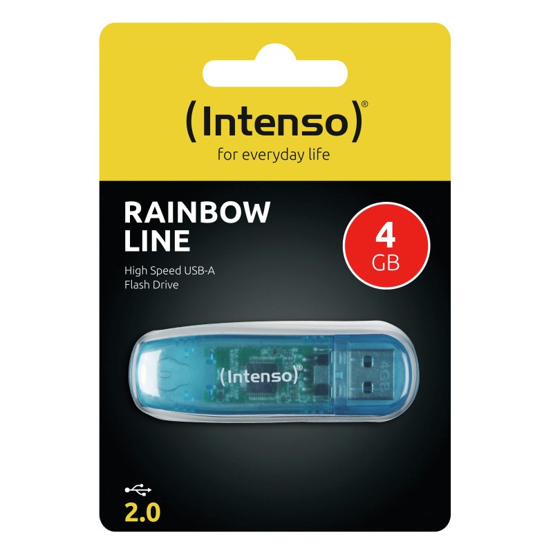 Intenso 3502450 Lápiz USB 2.0 Rainbow 4GB Azul