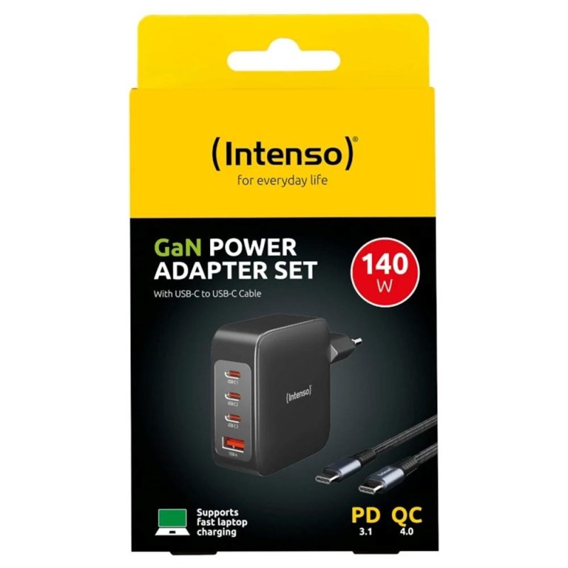 Intenso | Cargador pared W24AA|2xUSB-A|blanco