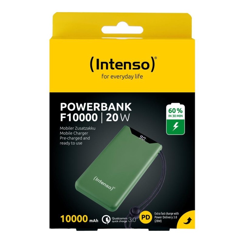 Intenso | PowerBank F10000 | 10000 mAh | Verde