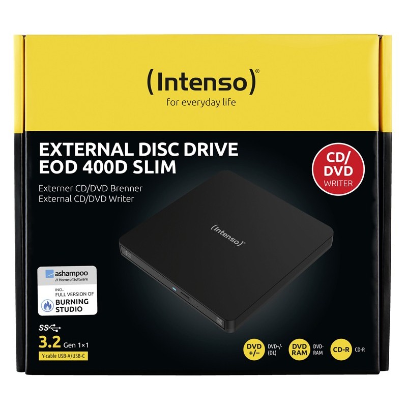Intenso Grabadora CD/DVD Writer EOD 400D Negro