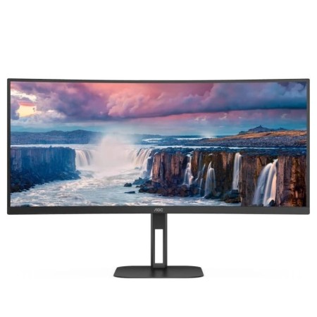 Monitor Profesional Ultrapanorámico Curvo AOC CU34V5C/BK 34″/ WQHD/ Multimedia/ Negro