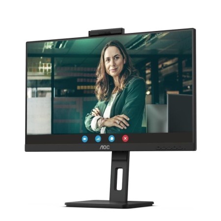 Monitor Profesional AOC 24P3QW 23.8″/ Full HD/ Webcam/ Multimedia/ Regulable en altura/ Negro