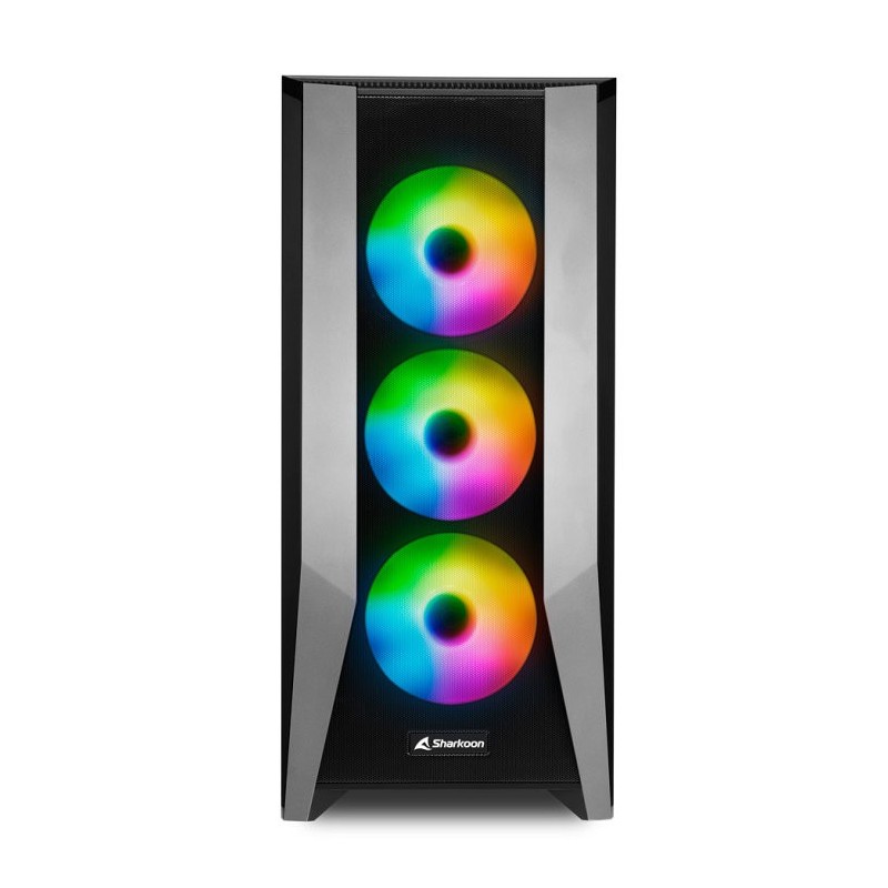 Caja ordenador gaming sharkoon tg7m atx 2 x usb 3.0 sin fuente