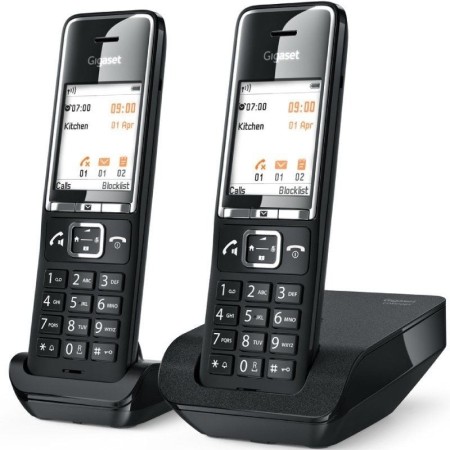 Teléfono Inalámbrico Gigaset Comfort 550/ Pack DUO/ Negro