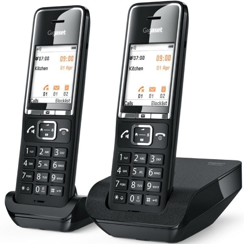 Teléfono Inalámbrico Gigaset Comfort 550/ Pack DUO/ Negro