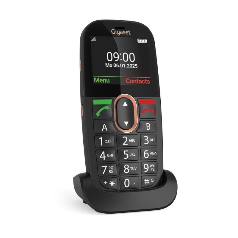 Teléfono Móvil Gigaset GL695 para Personas Mayores/ 4G/ Negro