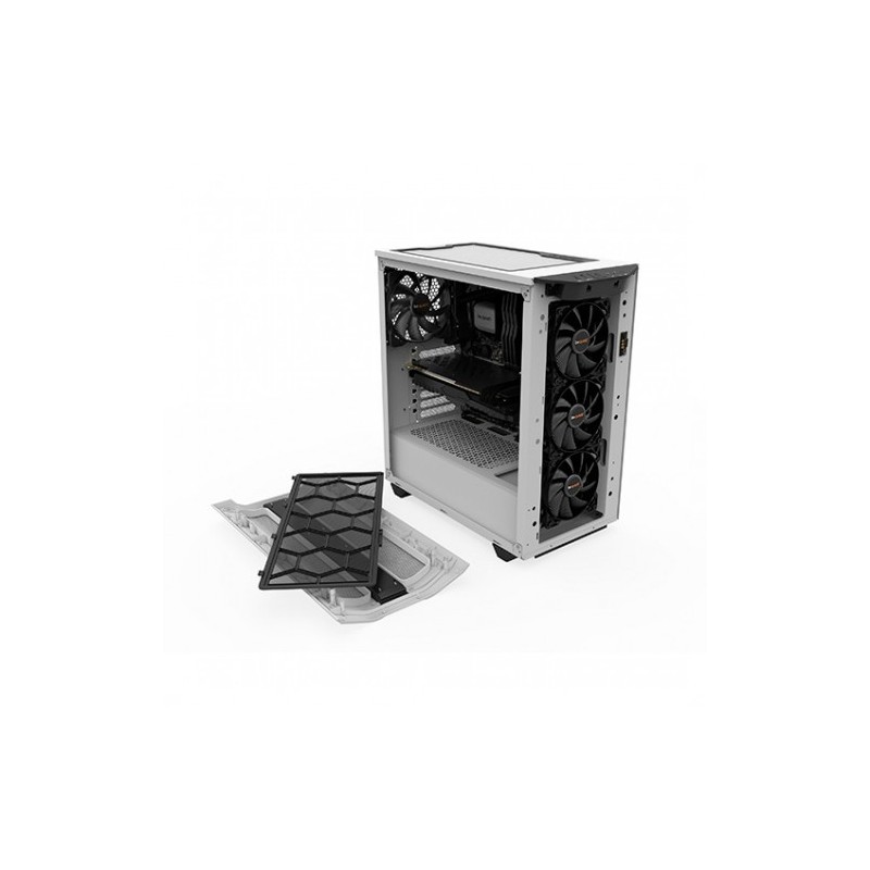 Caja ordenador gaming atx be quiet! pure base 500dx white tira led argb frontal - cristal templado - 3x ventilador 140