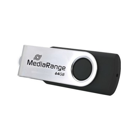 PENDRIVE 64GB USB 2.0 MEDIARANGE SILVER-BLACK