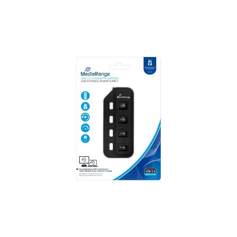 HUB MEDIARANGE USB 3.0 4XUSB 3.0