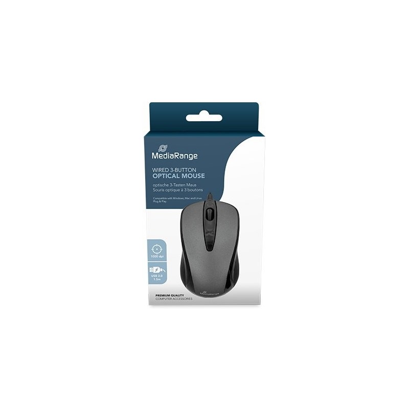 RATON OPTICO MEDIARANGE MROS201 BK-GREY