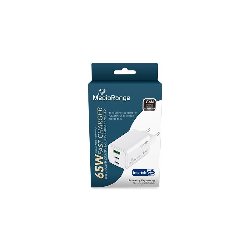 CARGADOR MEDIARANGE TRIPLE USB-A Y USB-C 65W