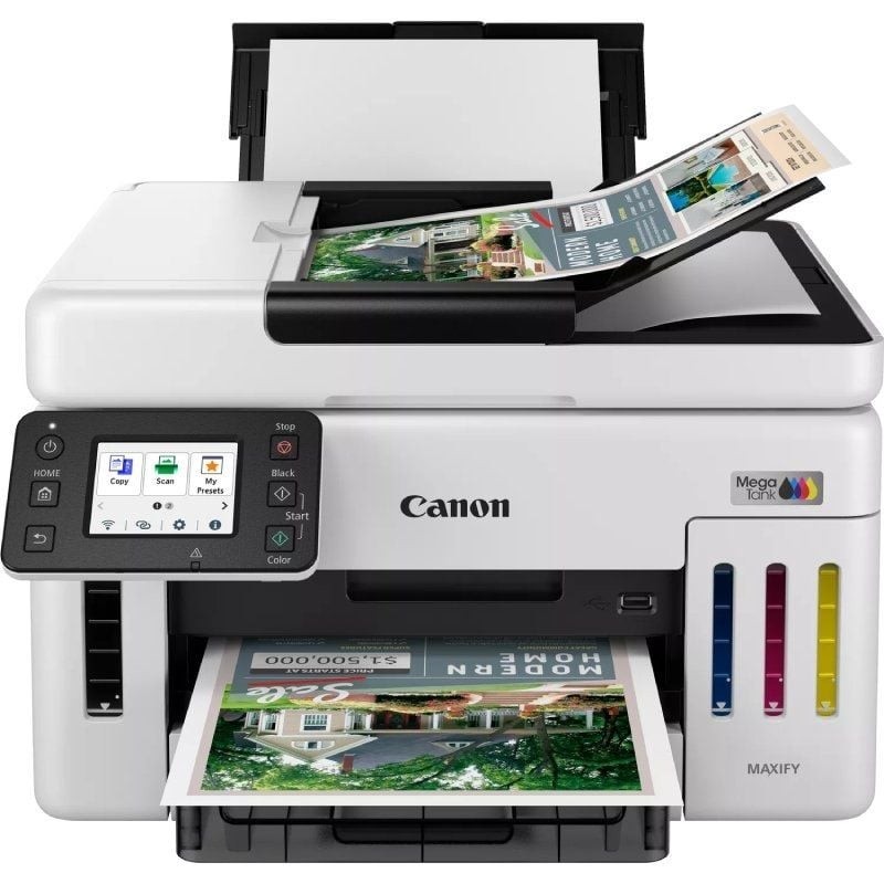 Multifunción Recargable Canon MAXIFY GX6150 MegaTank WiFi/ Dúplex/ Blanca