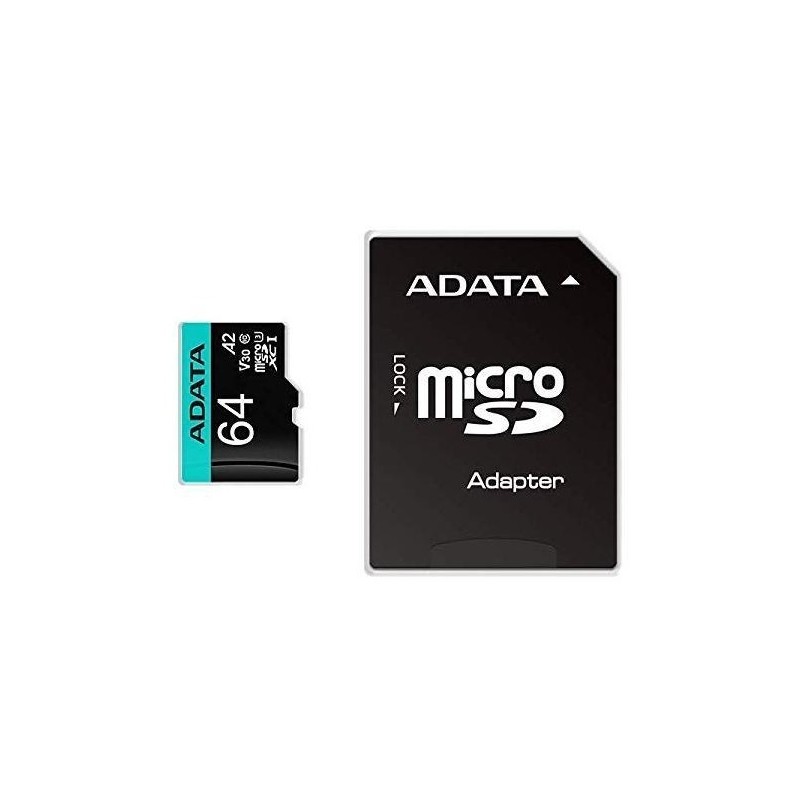 ADATA microSDXC/SDHC UHS-I U3 64GB c/adapt