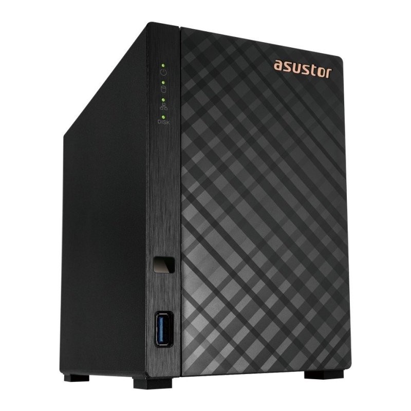 Servidor nas asustor drivestor 2 gen2 as1202t 2 bahias 1gb gigabit ethernet