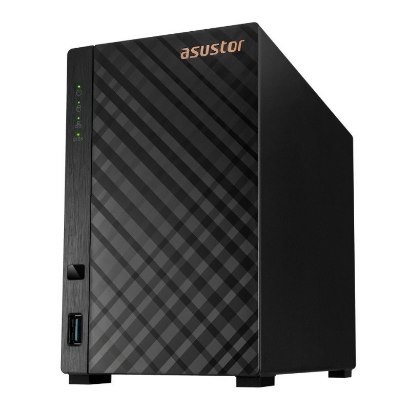 Servidor nas asustor drivestor 2 gen2 as1202t 2 bahias 1gb gigabit ethernet