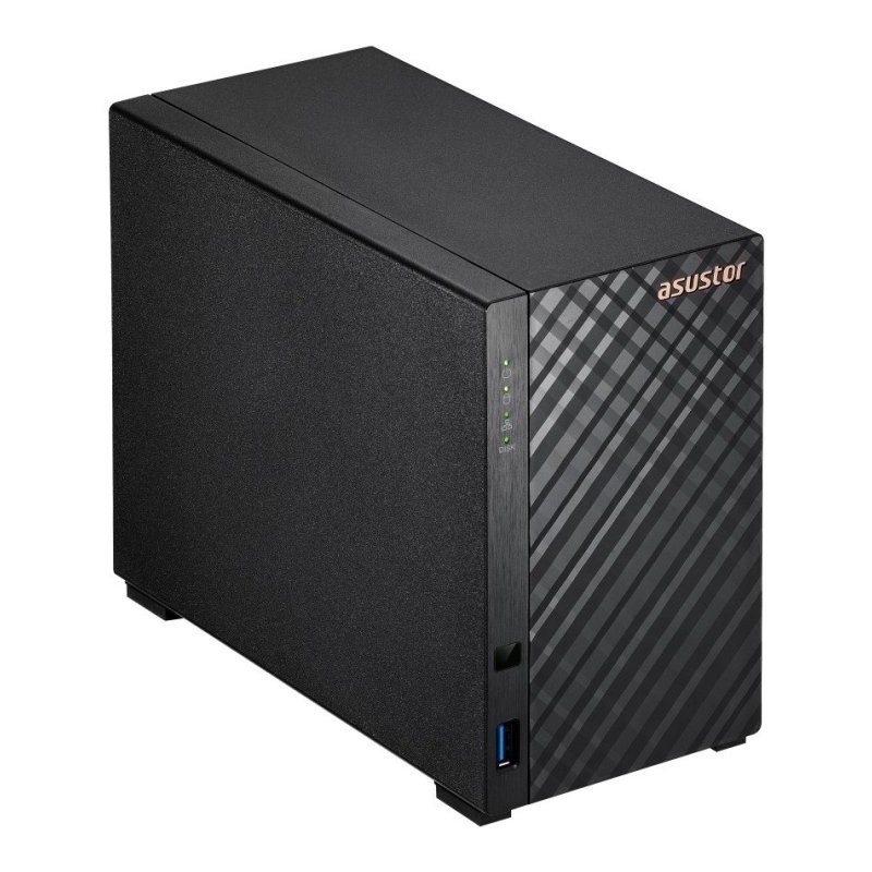 Servidor nas asustor drivestor 2 gen2 as1202t 2 bahias 1gb gigabit ethernet