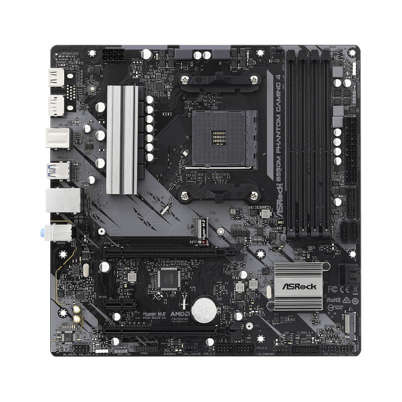 Placa base asrock b550m phantom gaming am4 matx