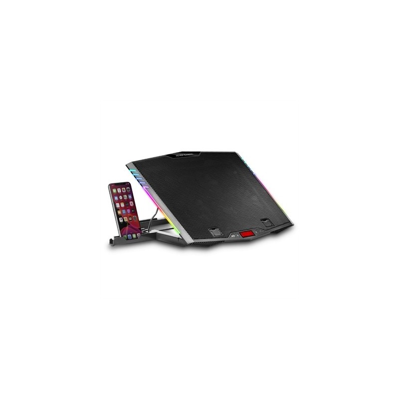 Soporte Refrigerante Mars Gaming MNBC5 para Portátiles hasta 17.3″/ Iluminación LED