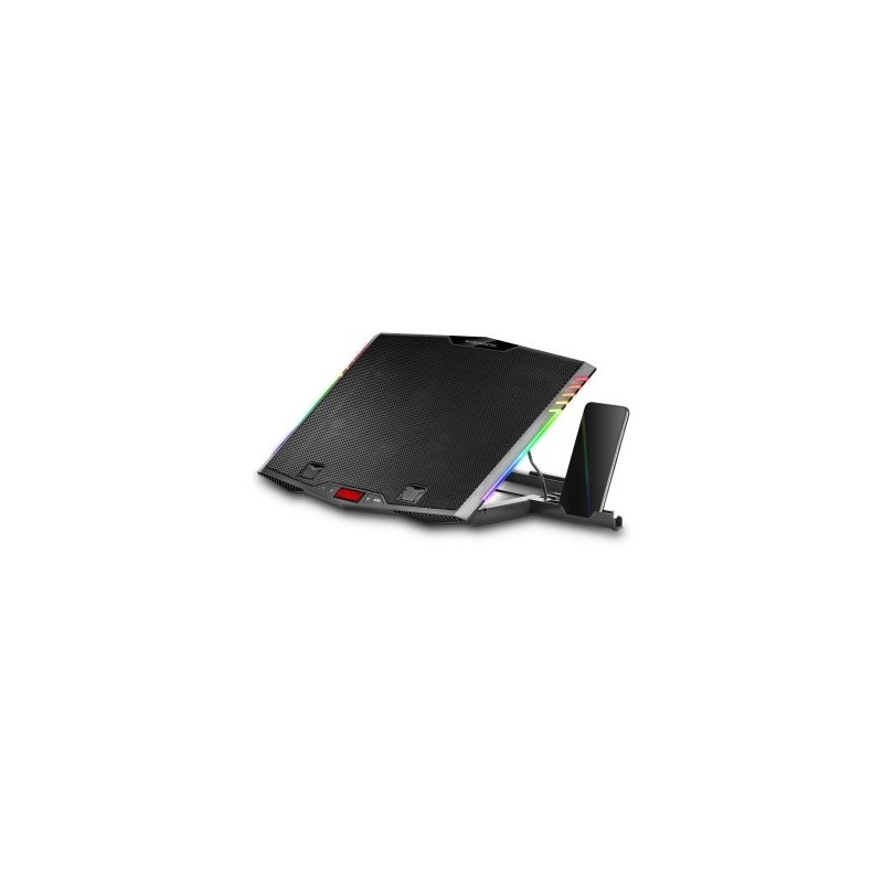 Soporte Refrigerante Mars Gaming MNBC5 para Portátiles hasta 17.3″/ Iluminación LED