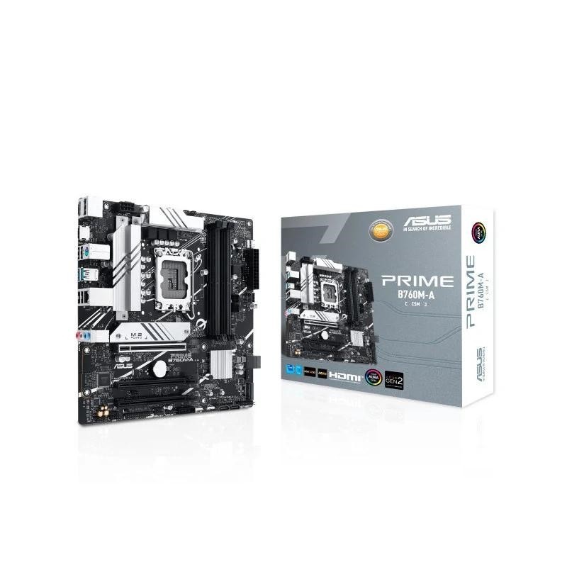 Placa Base Asus Prime B760M-A D4-CSM/ Socket 1700/ DDR4/ PCIe 4.0/ Micro ATX