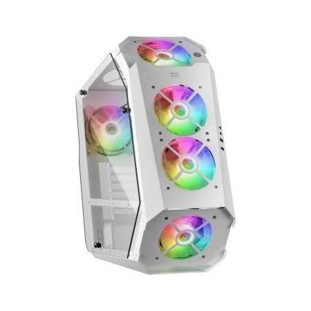 Caja ordenador mars gaming mc51 premium blanco atx 2 x usb 3.0 5 x 120mm argb
