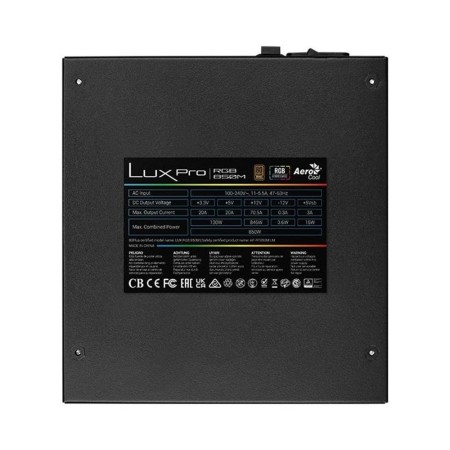 Fuente alimentacion aerocool lux pro rgb gaming atx 850w