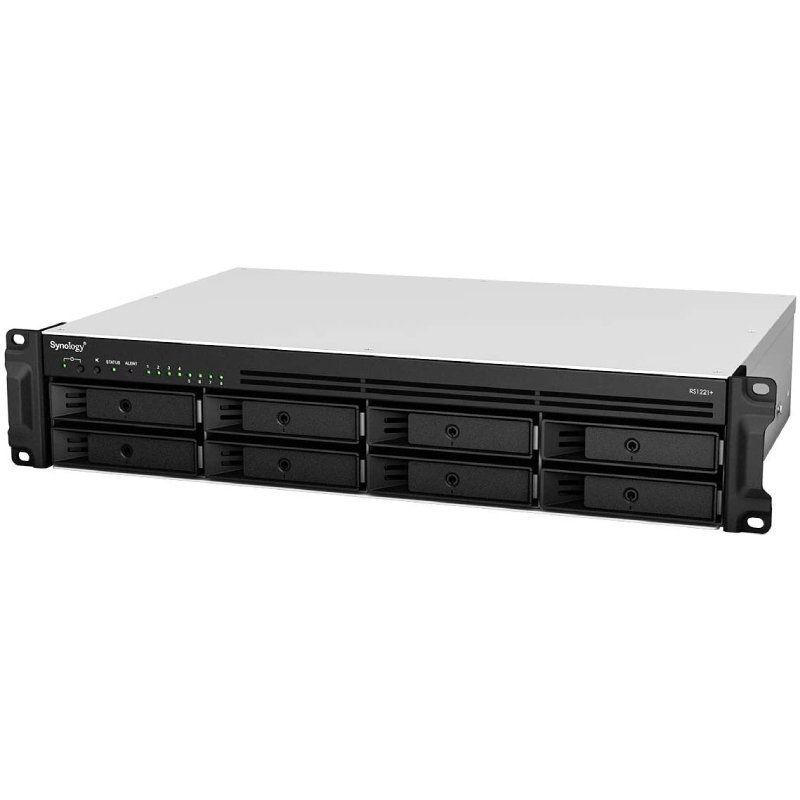 NAS Synology RackStation RS1221+ / 8 Bahías 3.5″-2.5″/ 4GB DDR4/ Formato Rack