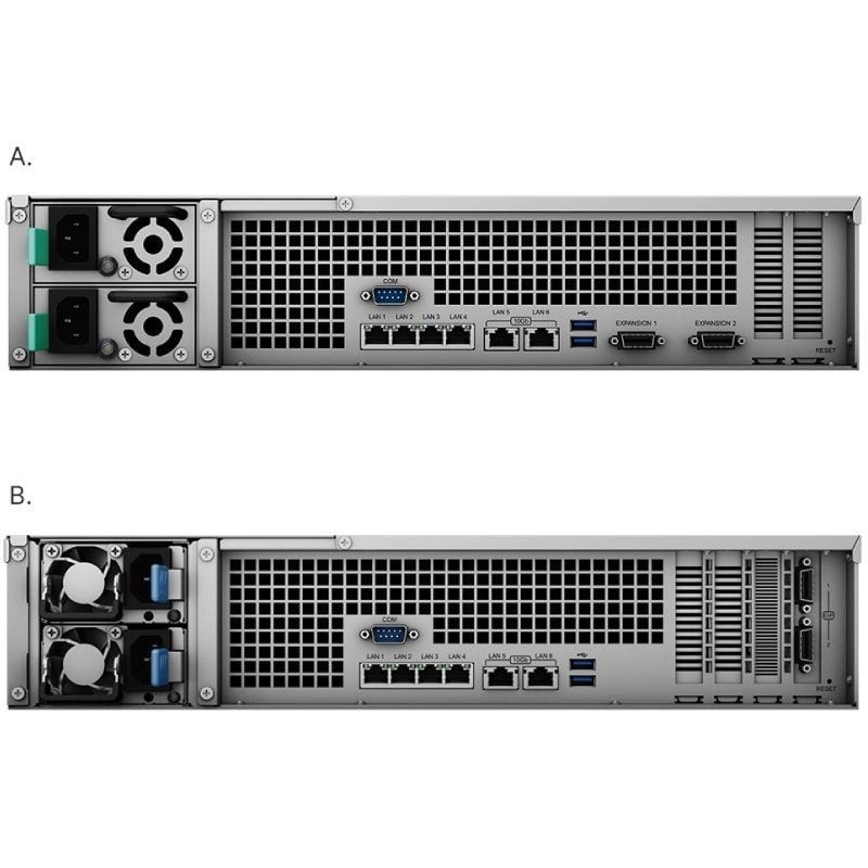 NAS Synology RackStation RS3621XS+/ 12 Bahía 3.5″- 2.5″/ 8GB DDR4/ Formato Rack