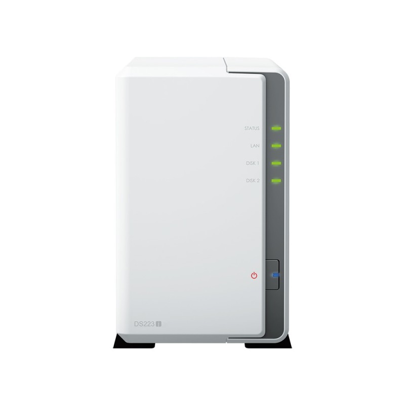 NAS Synology Diskstation DS223J/ 2 Bahías 3.5″- 2.5″/ 1GB DDR4/ Formato Torre