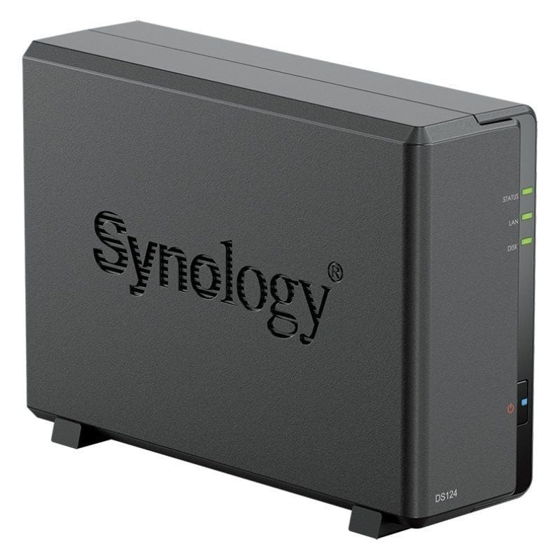 NAS Synology Diskstation DS124/ 1 Bahía 3.5″- 2.5″/ 1GB DDR4/ Formato Torre