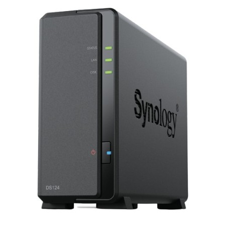 NAS Synology Diskstation DS124/ 1 Bahía 3.5″- 2.5″/ 1GB DDR4/ Formato Torre