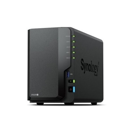 NAS Synology Diskstation DS225+/ 2 Bahías 3.5″- 2.5″/ 2GB DDR4/ Formato Torre