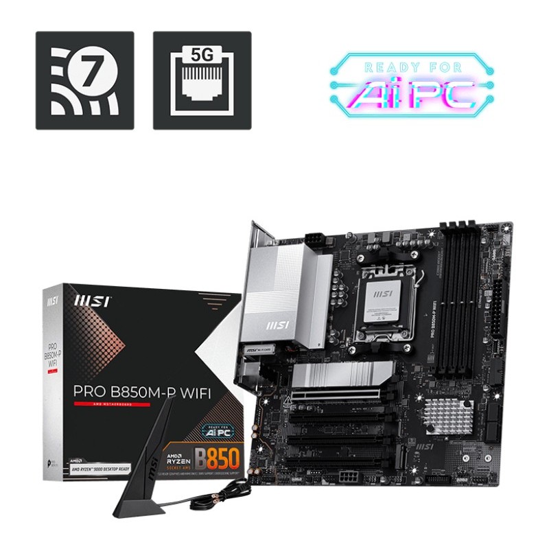 MSI Placa Base PRO B850M-P DDR5 WIFI AM5