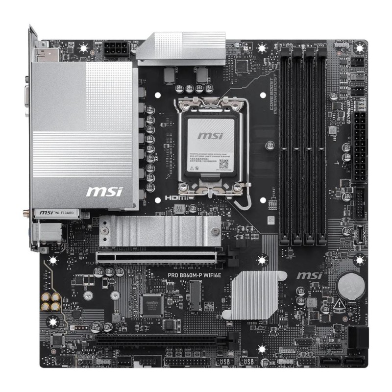 Placa base msi pro b860m - p wifi6e lga 1851 matx - 4x ddr5