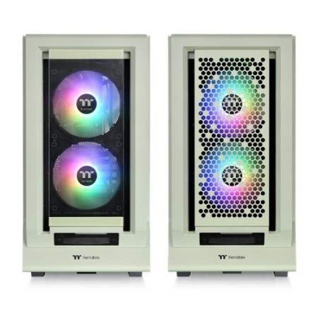 Caja ordenador gaming thermaltake ceres 350 mx atx argb cristal templado verde
