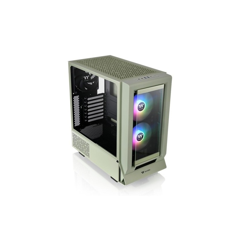 Caja ordenador gaming thermaltake ceres 350 mx atx argb cristal templado verde