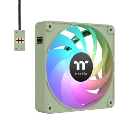 Ventilador caja magnetico thermaltake ct120 ex argb 3x 120mm verde matcha