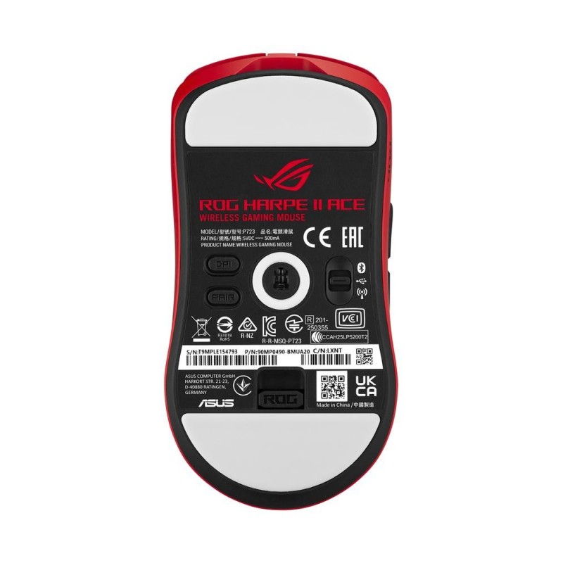 Raton inalambrico gaming asus rog harpe ii ace rojo