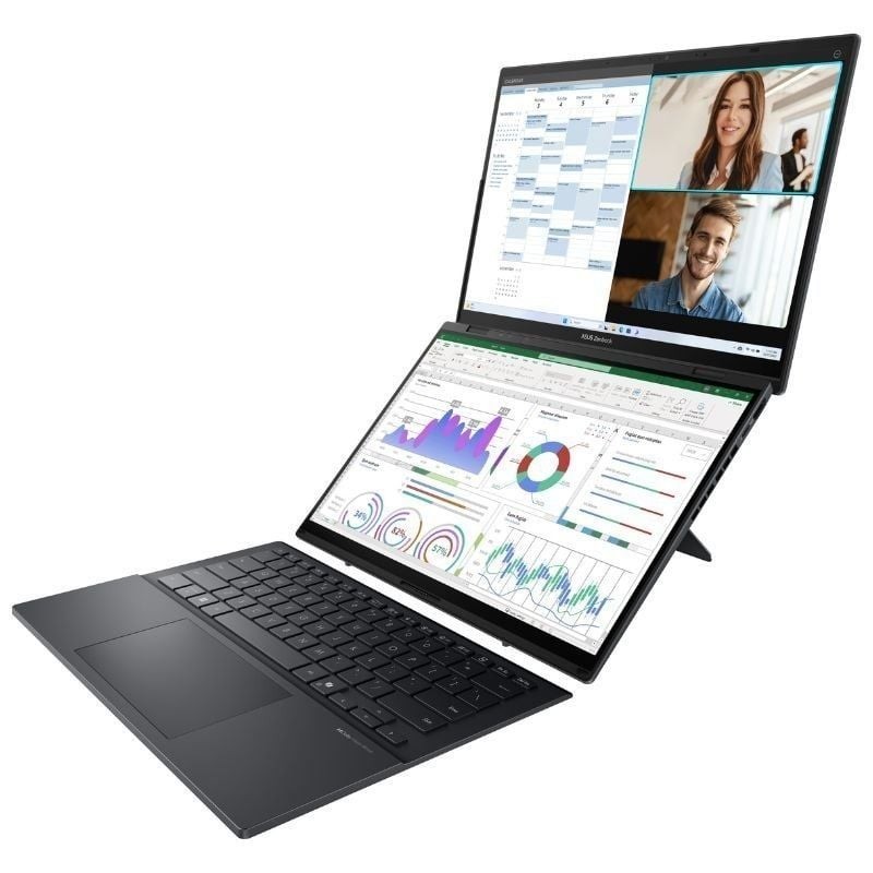 Portátil Convertible Asus ZenBook Duo OLED UX8406CA-QL336W Intel Core Ultra 7-255H/ 32GB/ 1TB SSD/ 14″ Táctil/ Win11