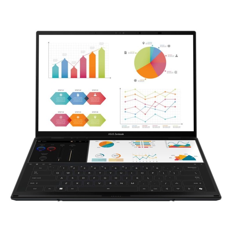 Portátil Convertible Asus ZenBook Duo OLED UX8406CA-QL336W Intel Core Ultra 7-255H/ 32GB/ 1TB SSD/ 14″ Táctil/ Win11