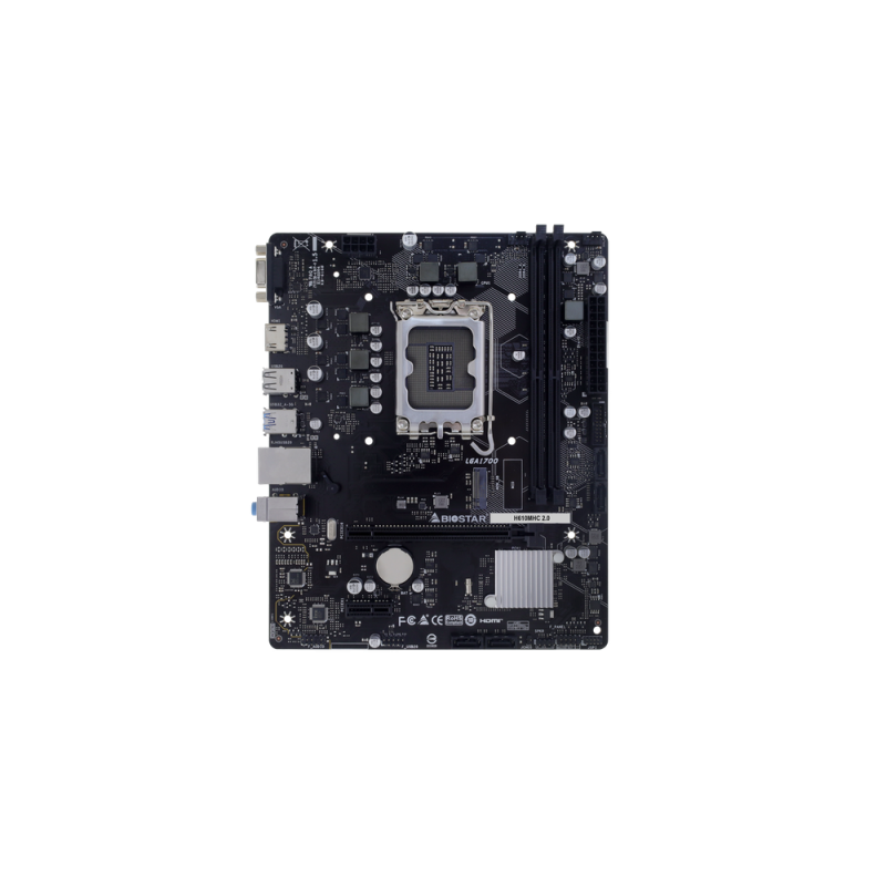 Placa base biostar h610mhc 2.0 lga1700 ddr4 matx