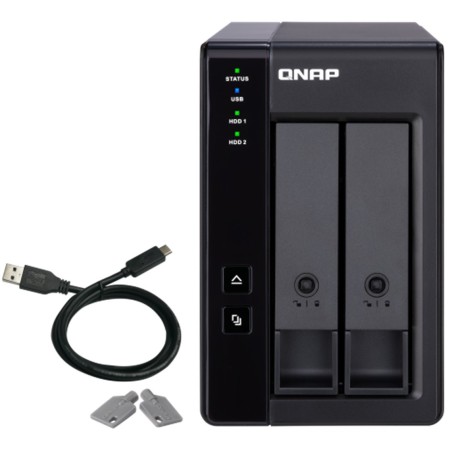 DAS QNAP TR-002/ 2 Bahías 3.5″- 2.5″/ Formato Torre