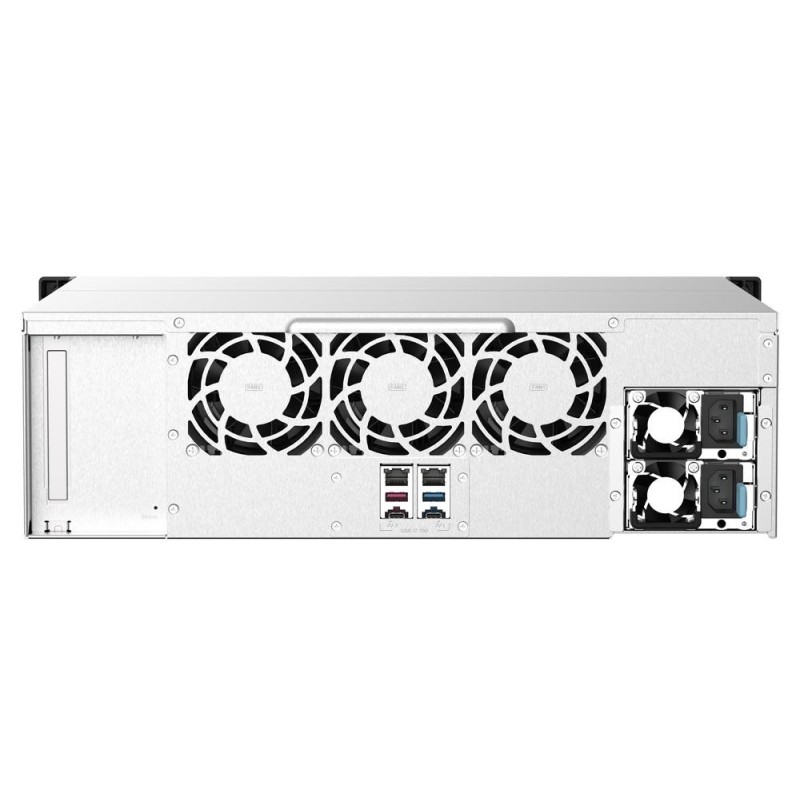 Servidor nas qnap ts - 1673au - rp - 16g 16 bahias 3u rack 16gb gigabit ethernet